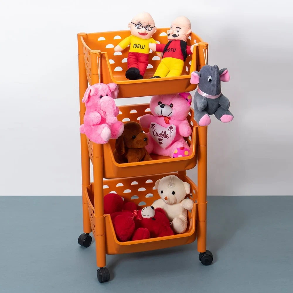 Home and Kitchen Fruit Basket Storage Rack Organizer Holders Kitchen Trolley - M