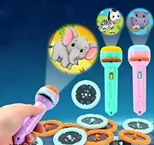 3 Slides 24 Patterns Mini Projector Torch Toy Slide Flashlight Projector Torch f