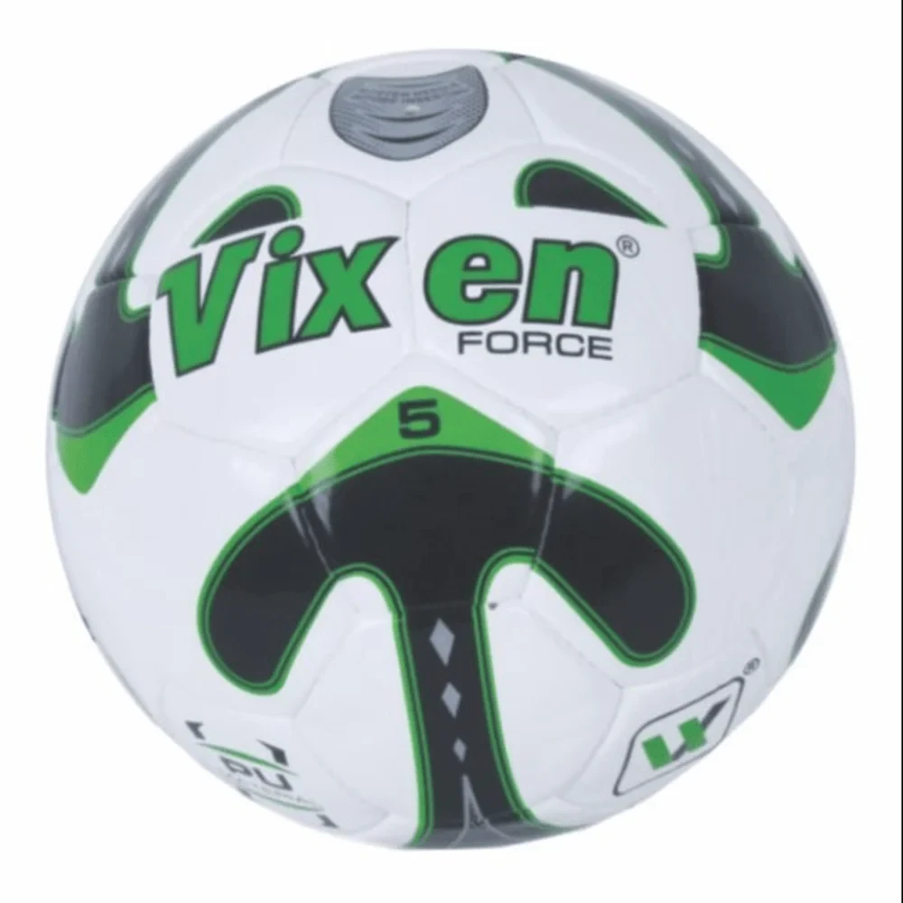 WHITE GREEN / WHITE ORANGE Leather FORCE (PU) FOOTBALL SIZE 5
