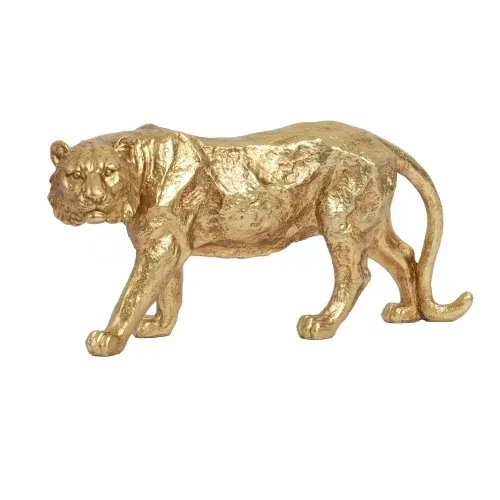 Gold Tiger Figurine for Home Decor