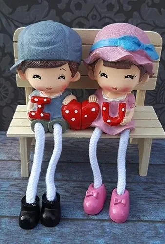 The Decorshed Cute Hanging Couple Sitting on Bench