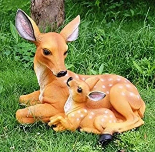 The Decorshed Deer Mother Baby For Garden Decor. Balcony Decor , Etc