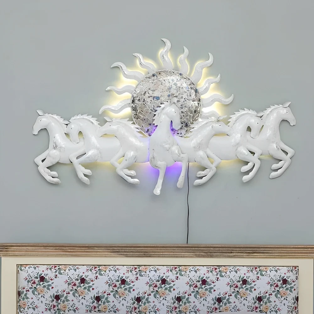 7 Metal Decorative Running Horse Wall Art