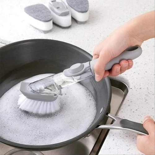 Automatic Liquid Kitchen Cleaning Brush With Scurber