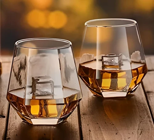 TikiShots Whisky Dholak Hexagon 310ml Glass