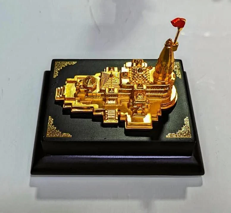 Gold Plated Ram Temple Replica