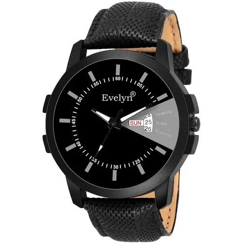Evelyn Black Dial Wrist Watch